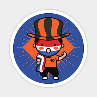 Cute Holland Football Fan // Netherlands Soccer Supporter Kawaii Cute Fan Magnet